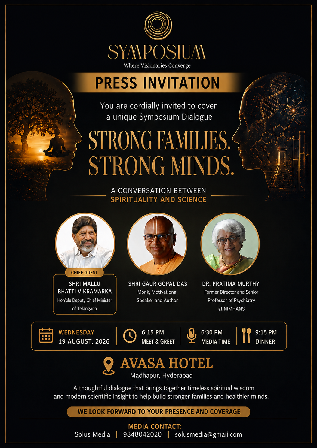 Spirituality meets Science in a unique conversation on strong families and strong minds